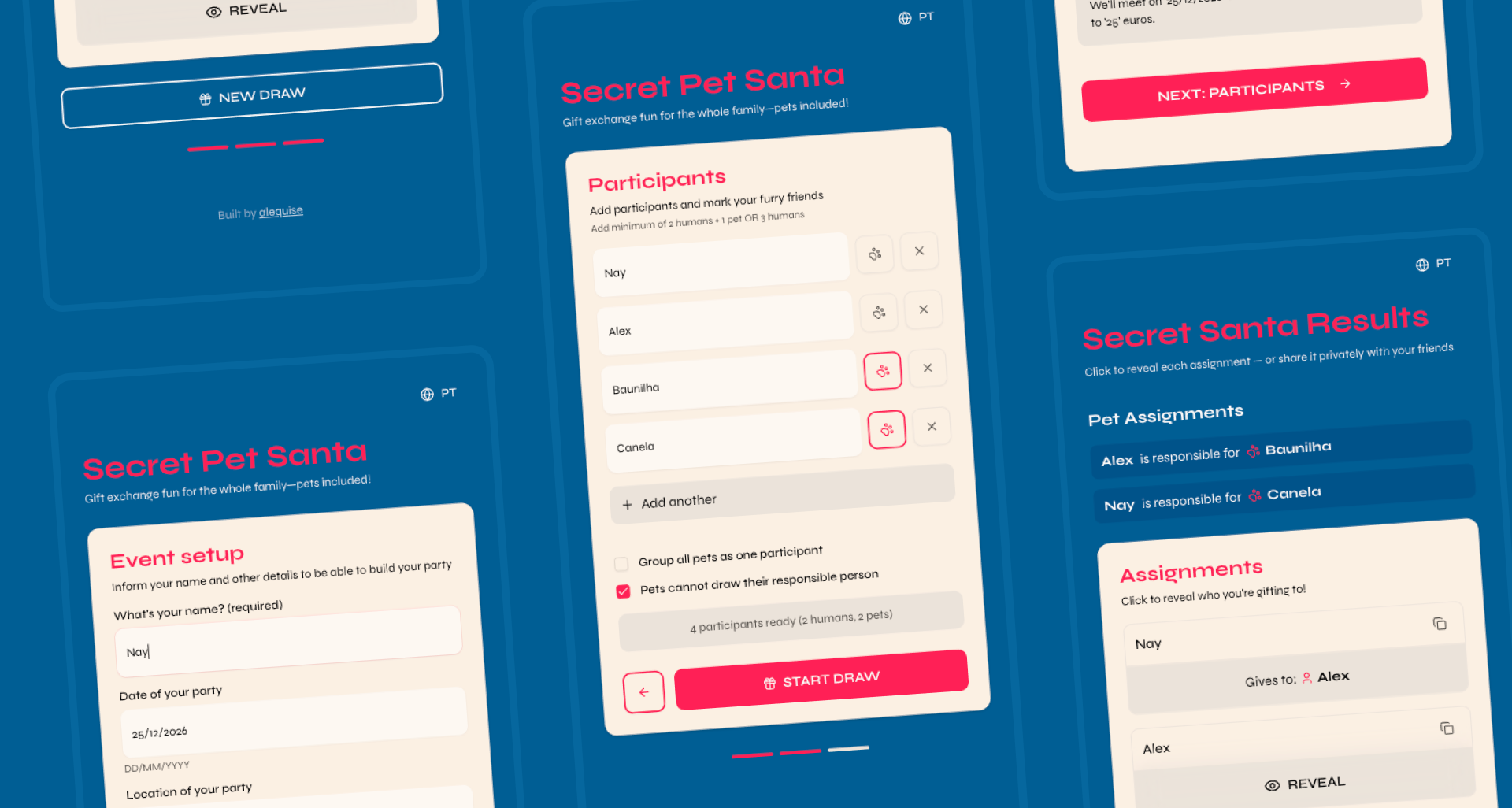 Secret Santa with Pets app hero